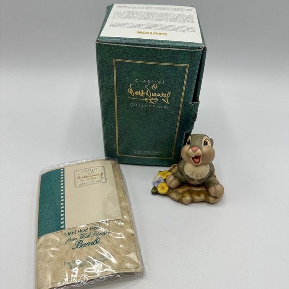 Disney Other - Walt Disney Classics Collection WDCC Bambi Thumper Figurine Hee Hee Hee Box COA